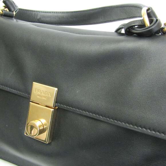 Prada Soft Sound Medium Women's Leather Handbag,Shoulder Bag Black - Picture 6 of 11